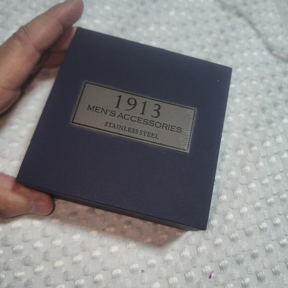 1913 NWT MENS STAINLESS STEEL AMERICAN FLAG CHAIN BRACELET - Picture 3 of 7